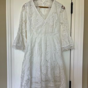 White Lace High Low Boutique dress
